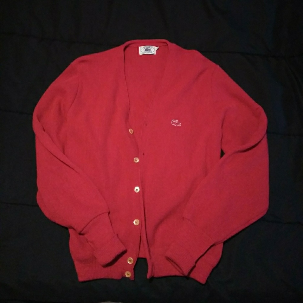 Izod Lacoste Red Cardigan